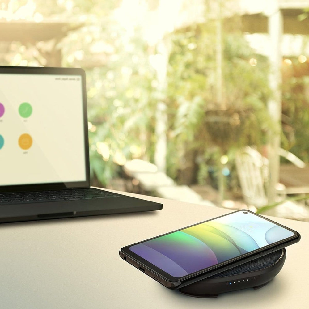 Motorola Black Bluetooth Speaker with Wireless Charging Pad - Motorola ROKR 500