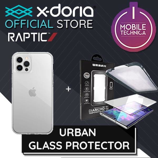 Raptic Cases & Covers iPhone 12 Mini / Clear / with Urban Diamond Glass Protector Raptic Clear iPhone 12 Mini Pro Max