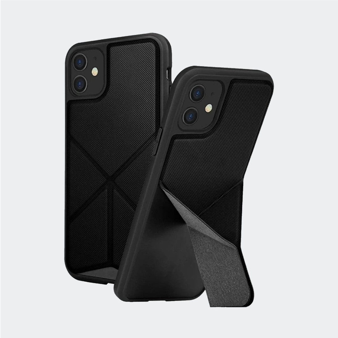 UNIQ Cases & Covers iPhone 11 / Black / with Urban Diamond Glass Protector Bonus Applicator iPhone 11 Series UNIQ Transforma Folding Case