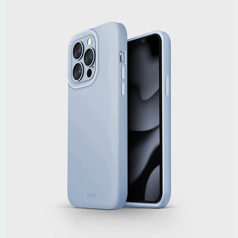 UNIQ Sierra Blue iPhone 13 Pro Case - Lino MagSafe Silicon Case