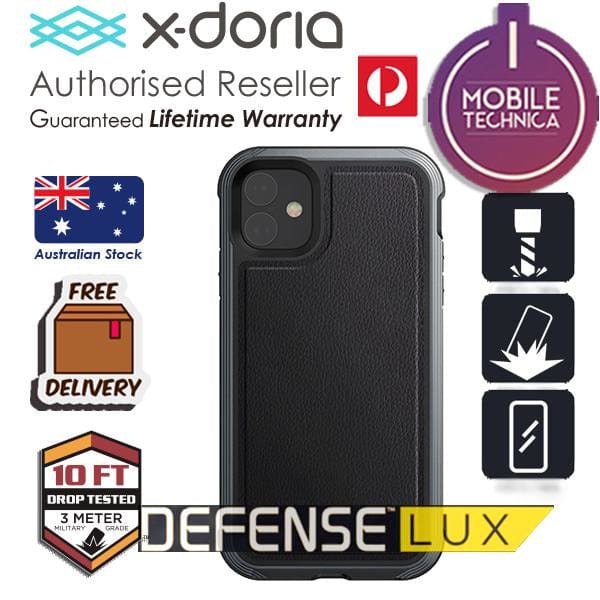 X-DORIA Cases & Covers iPhone 11 / Black Leather X-Doria Defense Lux iPhone 11 / Pro / Max Carbon Leather