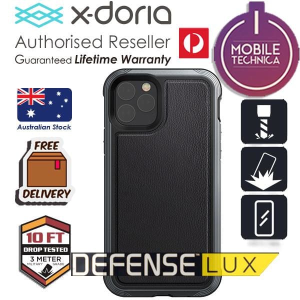 X-DORIA Cases & Covers iPhone 11 Pro / Black Leather X-Doria Defense Lux iPhone 11 / Pro / Max Carbon Leather