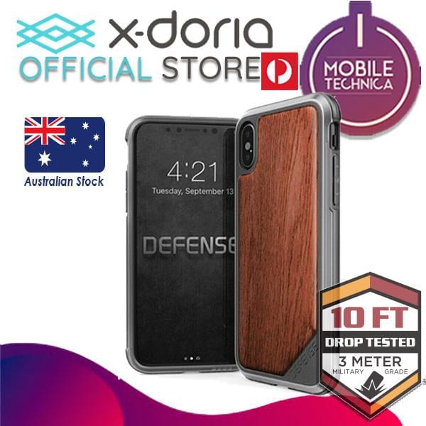 X-DORIA Cases & Covers Wood X-Doria Defense Lux 3M Drop Certified Case Apple iPhone X/XS