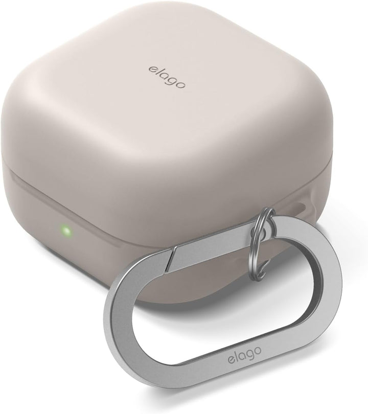 Samsung Galaxy Buds 4 Pro & Galaxy Buds 4 Case, Silicone Full Protection, Wireless Charging (Stone)