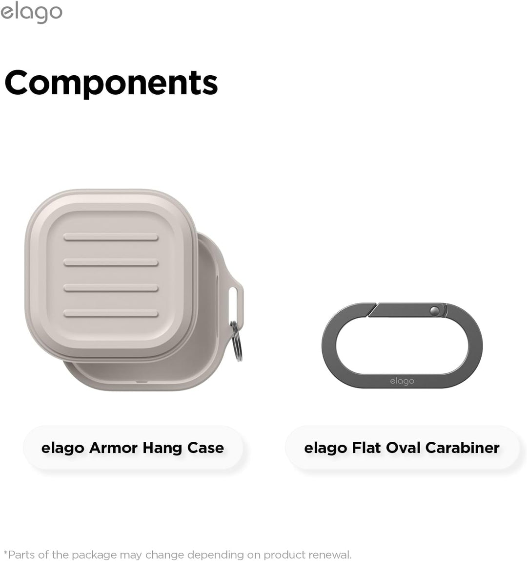 Samsung Galaxy Buds 4 Pro & Galaxy Buds 4 Case Premium Silicone Cover, Wireless Charging (Stone)