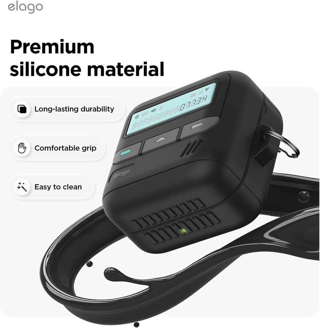 Samsung Galaxy Buds 4 Pro & Galaxy Buds 4 Cover, Landyard Included, Full Protection Pager Case (Black)