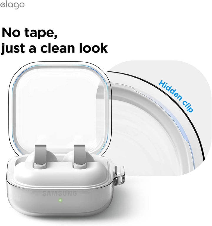 Samsung Galaxy Buds 4 Pro Case & Galaxy Buds 4 Case, Premium Clear Cover, Wireless Charging (Clear)