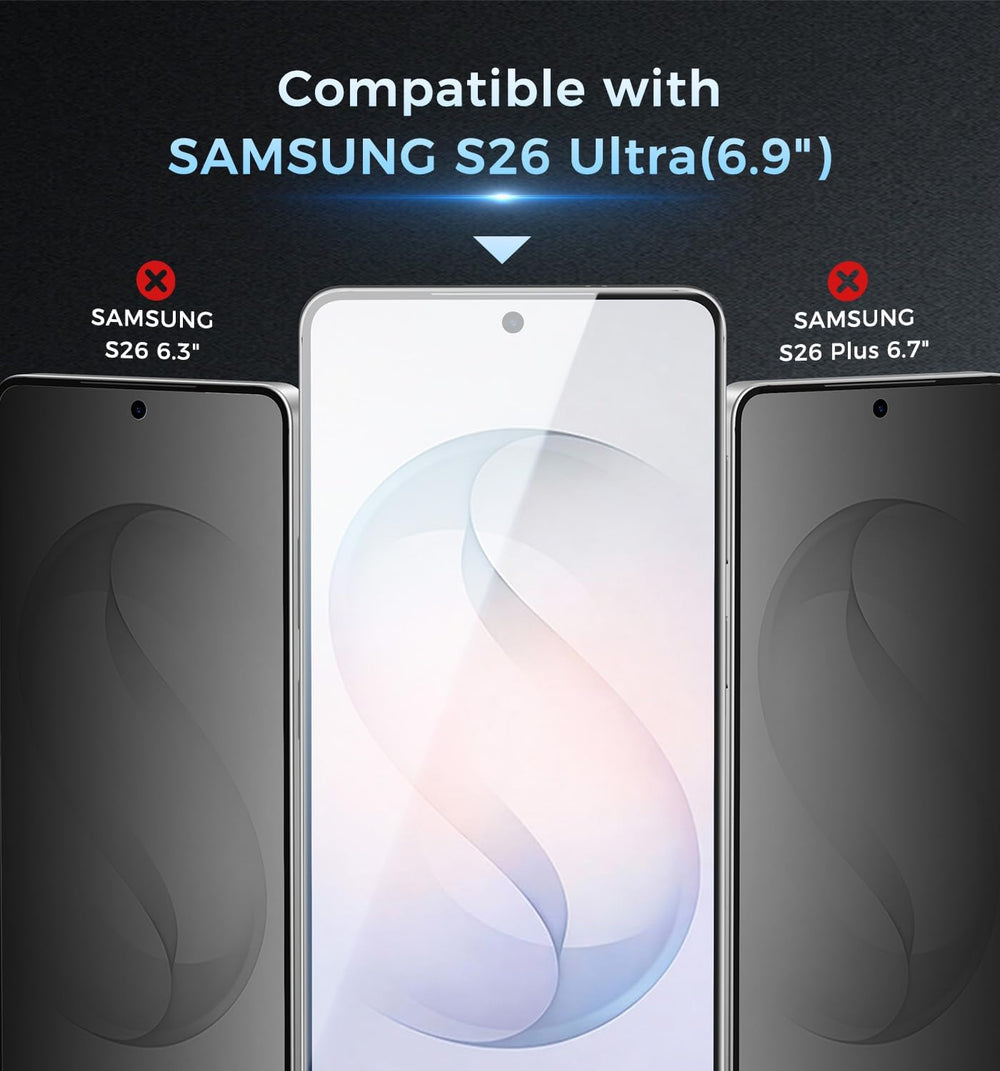 MAGIC JOHN 3rd Gen Upgraded for Samsung Galaxy S26 Ultra Screen Protector, HD Clear, Shatterproof Tempered Film, Auto Dust-Elimination, Bubble Free, Easy Installation, 2 Pack