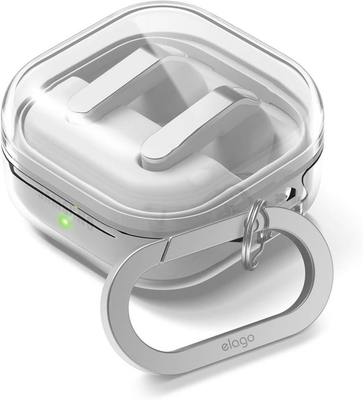 Samsung Galaxy Buds 4 Pro Case & Galaxy Buds 4 Case, Premium Clear Cover, Wireless Charging (Clear)