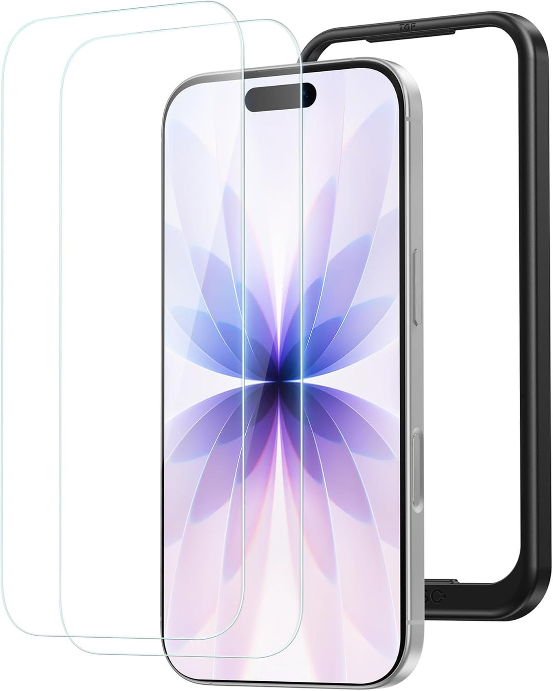 NIMASO for iPhone 17 Screen Protector 6.3-Inch, 2 Pack 9H Hardness HD Clear Tempered Glass Military Grade Shatterproof, Anti-Scratch, with Easy Installation Tool