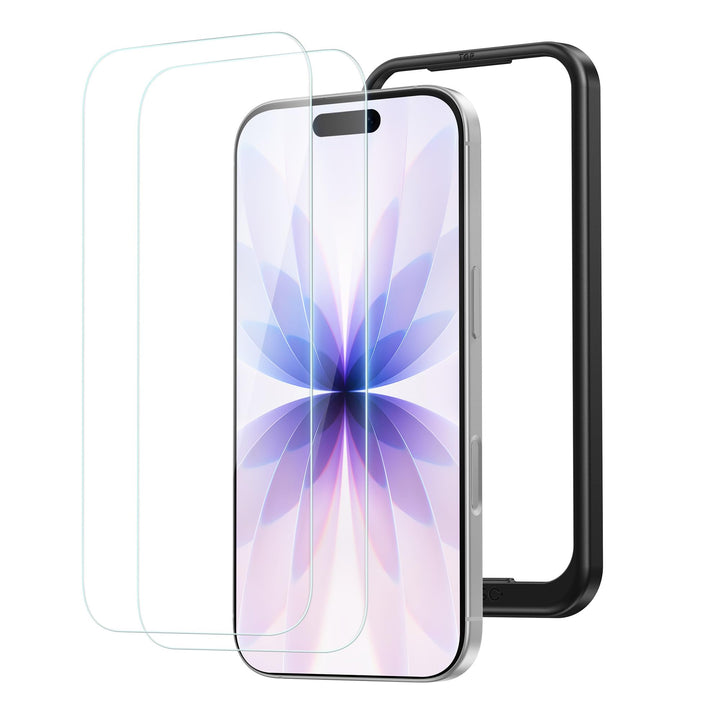 NIMASO for iPhone 17 Pro Screen Protector 6.3-Inch, 2 Pack 9H Hardness HD Clear Tempered Glass Military Grade Shatterproof, Anti-Scratch, with Easy Installation Tool