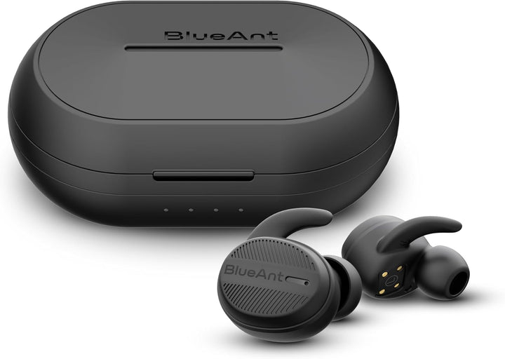 BlueAnt Pump Air X2 True Wireless in Ear Buds, IP67 Waterproof, 77 Hours Battery Life, Charging case, Deep bass, Noise Cancelling, 7 Comfortseal Tips, 6mm Drivers, Lightweight 4g per Bud, Easy Set up