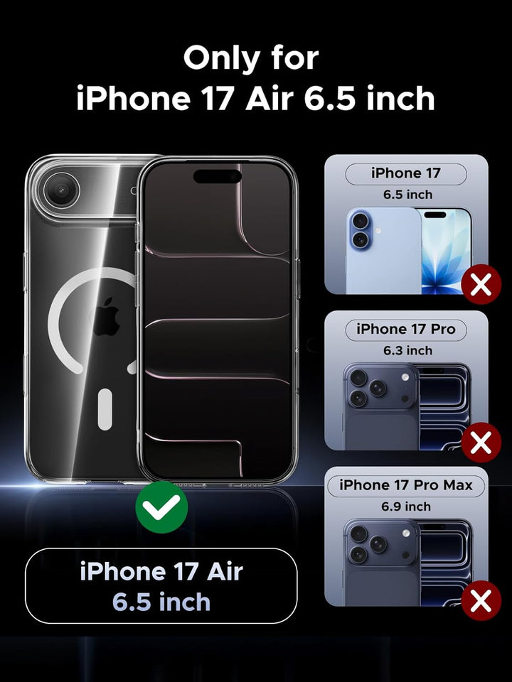UGREEN Magnetic Case Compatible with iPhone 17 Pro Max 6.9-Inch, Compatible with MagSafe, Revolutionary iCrystal Tech, MIL-Grade Protection, Anti-Scratch, Camera Protective, Clear