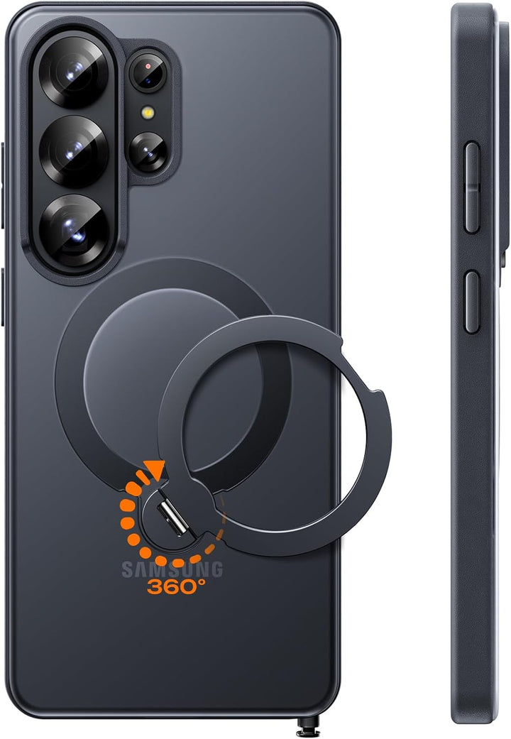 TOCOL Magnetic for Samsung Galaxy S26 Ultra Case with Kickstand, Compatible with Magsafe, Drop Protection Slim Matte Back Cover for Samsung Galaxy S26 Ultra 6.9-Inch (Black)