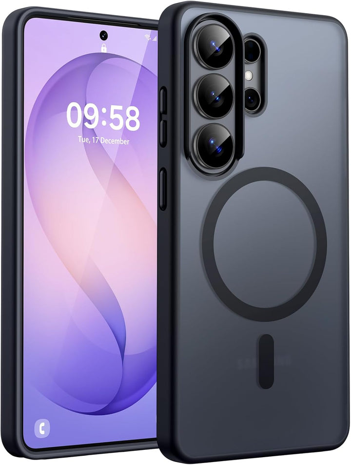 Samsung Galaxy S26 S26 Ultra Case, Built-in Magnetic Ring with MagSafe - Black