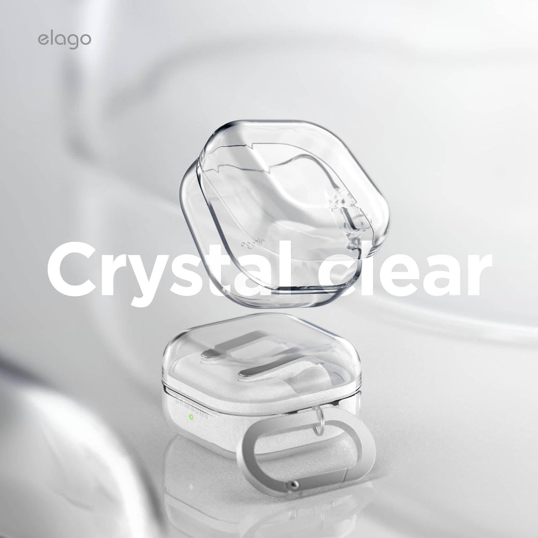 Samsung Galaxy Buds 4 Pro Case & Galaxy Buds 4 Case, Premium Clear Cover, Wireless Charging (Clear)