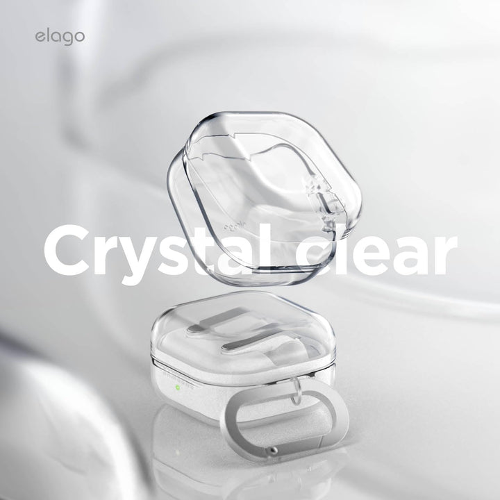 Samsung Galaxy Buds 4 Pro Case & Galaxy Buds 4 Case, Premium Clear Cover, Wireless Charging (Clear)