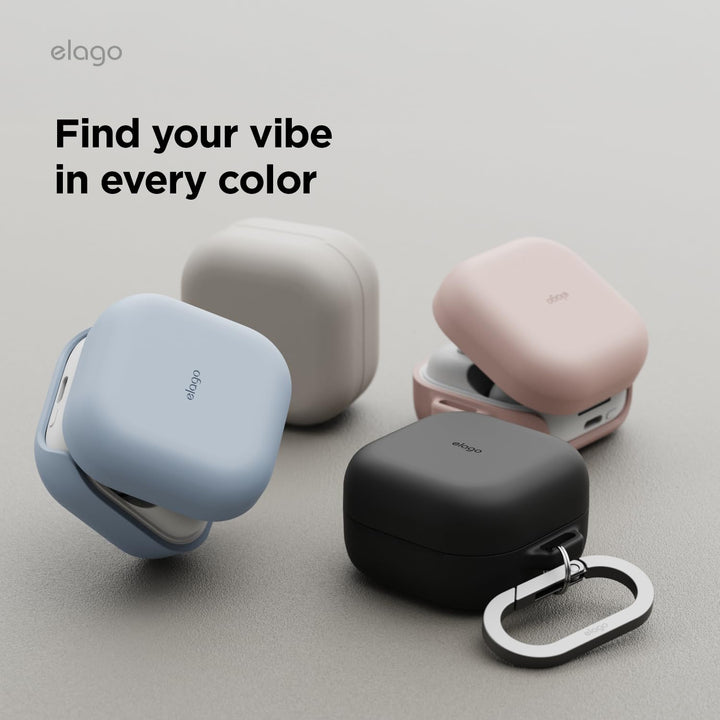 Samsung Galaxy Buds 4 Pro & Galaxy Buds 4 Case, Silicone Full Protection, Wireless Charging (Stone)