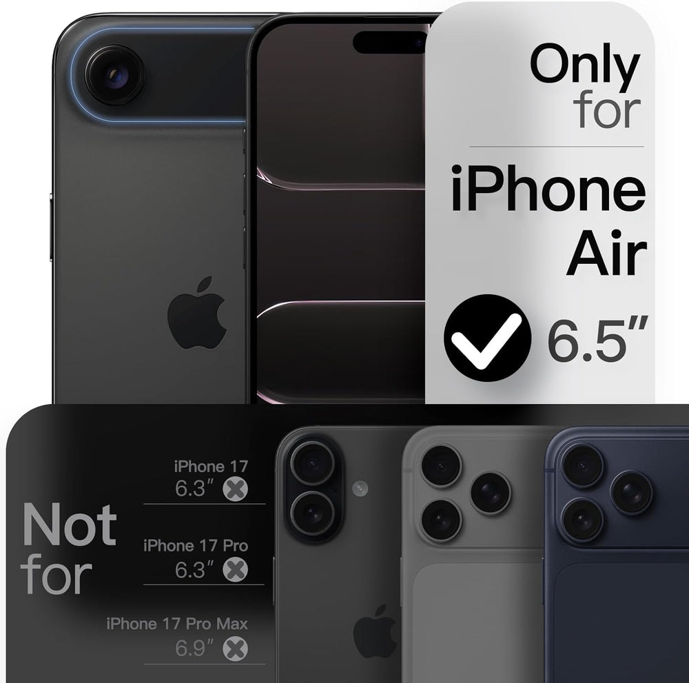 JETech 360 Degree Rotatable Ring Case for iPhone 17 Air with Camera Control Button, Compatible with MagSafe, Slim Shockproof Phone Cover with Stand & Ring Holder, 6.5-Inch Display (Black)