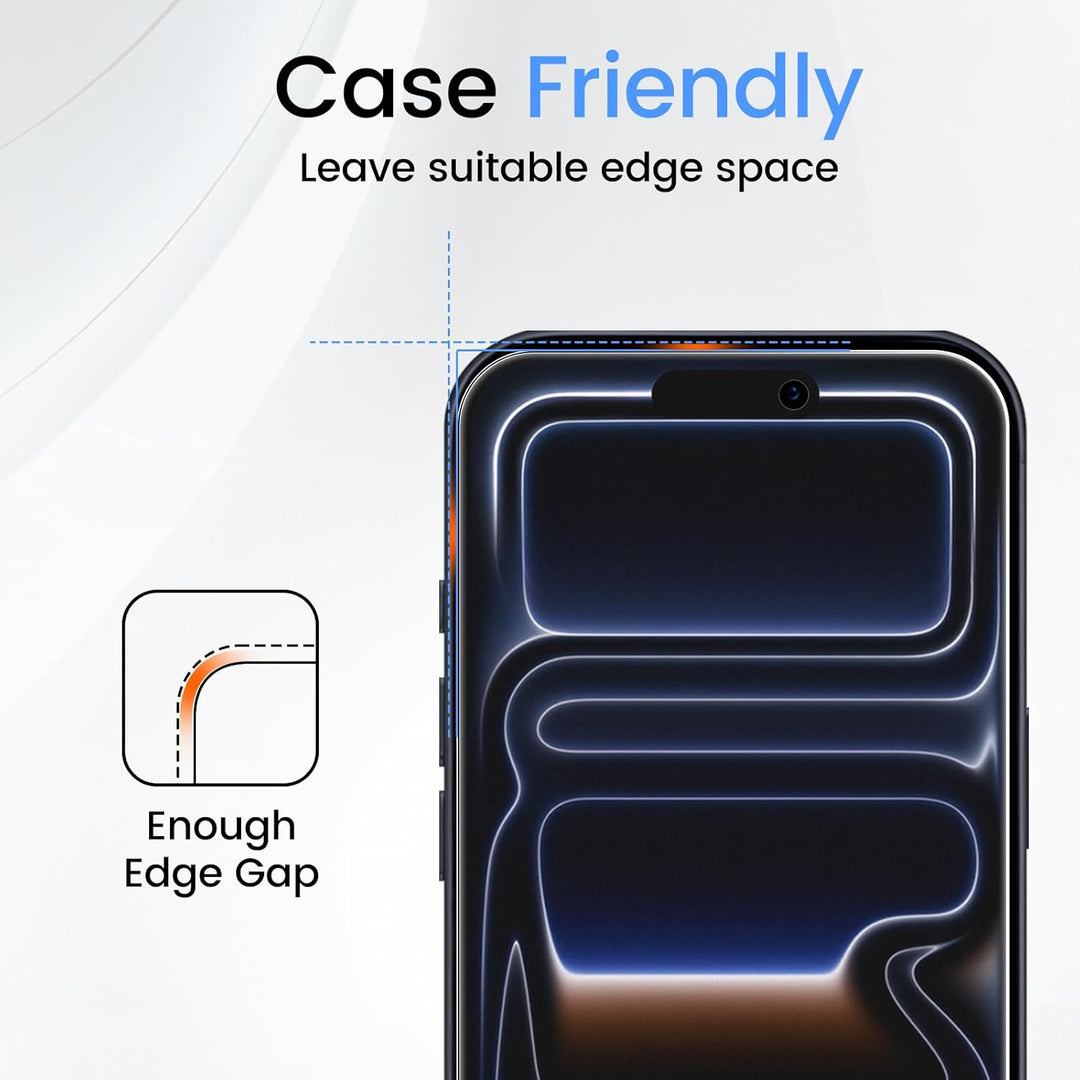 TQLGY Privacy Screen Protector for iPhone 17 Pro 6.3-Inch, Anti-Spy Private Tempered Glass with Easy Installation Tool, Anti-Scratch, Case Friendly, 2-Pack