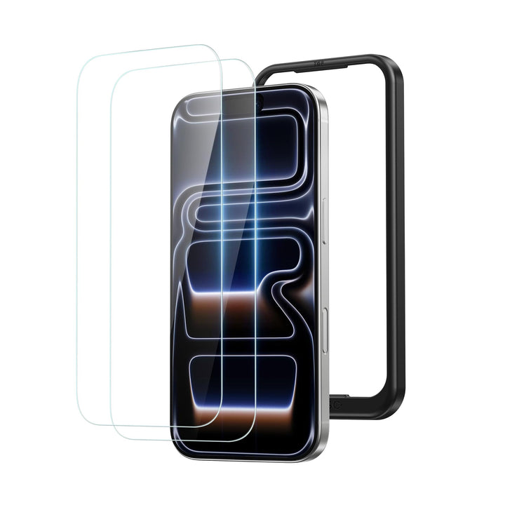 NIMASO for iPhone 17 Screen Protector 6.3-Inch, 2 Pack 9H Hardness HD Clear Tempered Glass Military Grade Shatterproof, Anti-Scratch, with Easy Installation Tool
