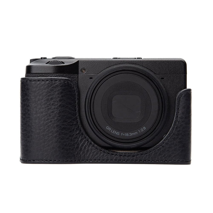 Half Body Leather Case for Ricoh GR IV, Protective Camera Cover for Ricoh GR4, Slim Fit Camera Half Case for Ricoh GR, Compatible with Ricoh GRIV Case, Useful for Ricoh GR IV Accessories (Black)
