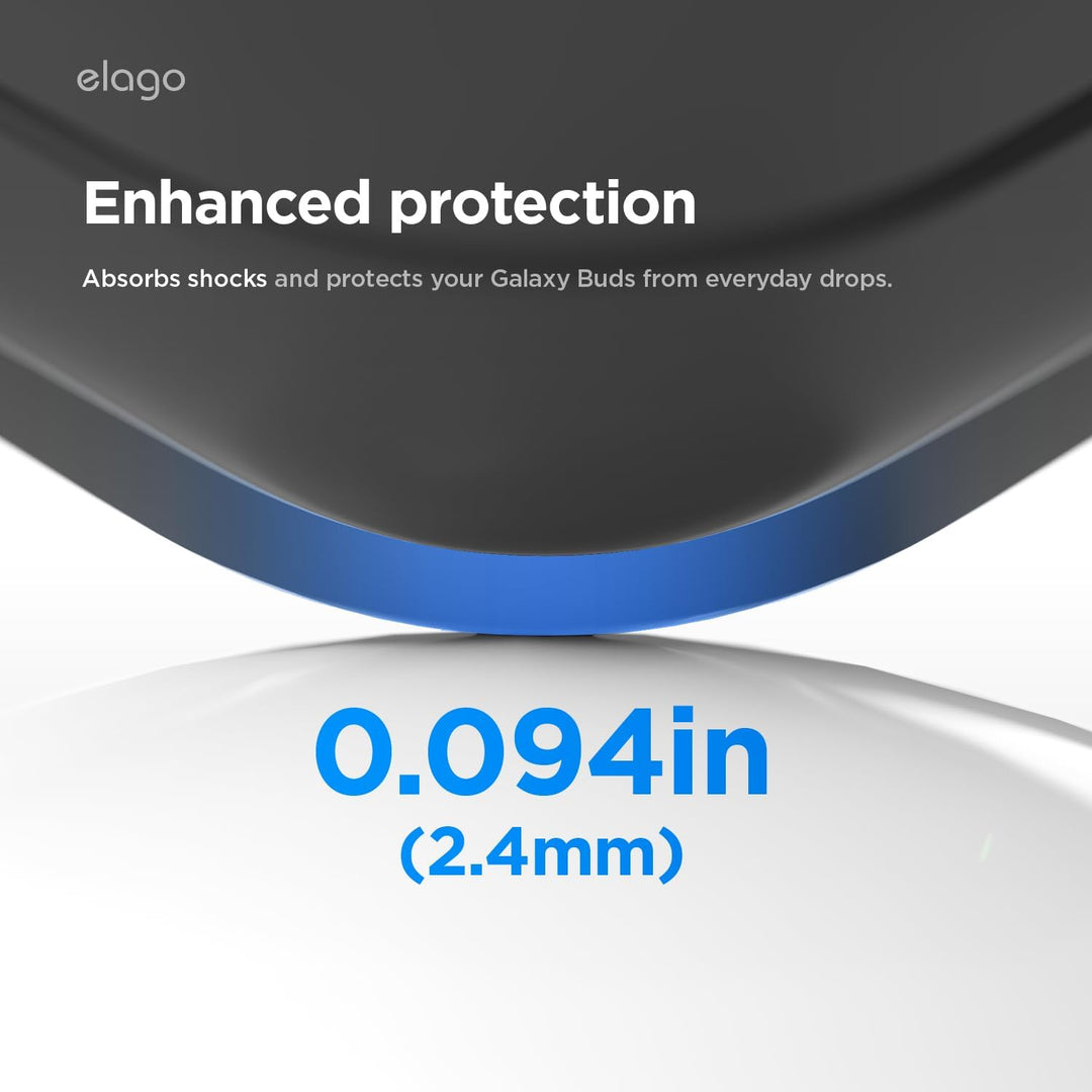 elago EDC Case Compatible with Samsung Galaxy Buds 4 Pro Case & Galaxy Buds 4 Case, Carabiner Included, Premium TPU Cover, Wireless Charging, Headphone Accessories, for Men, for Women (Black)