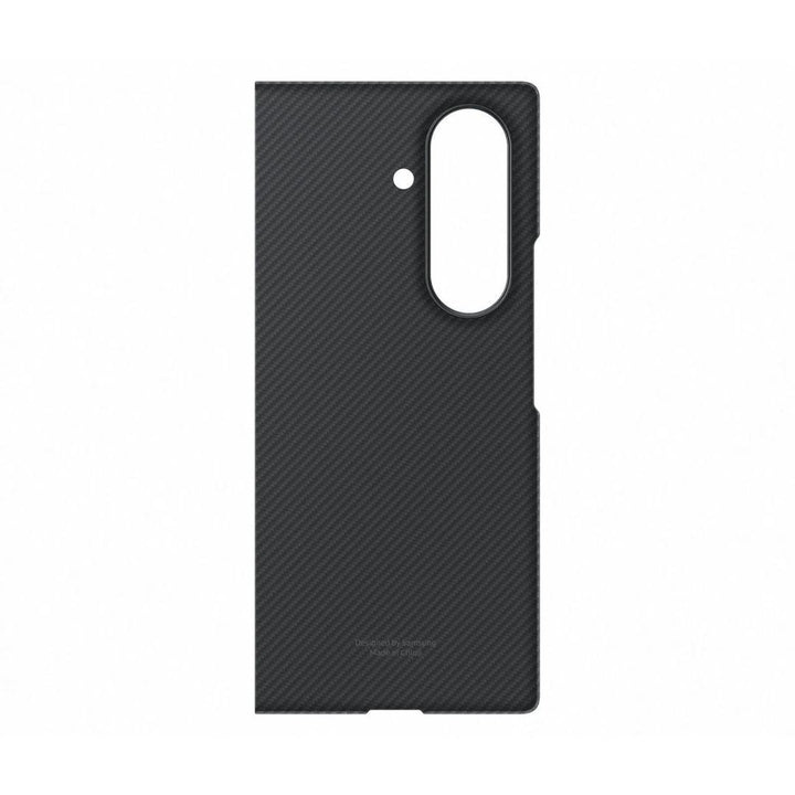 Samsung Galaxy Fold 7 Carbon Shield Case: a slim, black carbon fiber case with a textured pattern and precise camera cutouts. This minimalist, lightweight protection is designed exclusively for the Samsung Galaxy Z Fold7.