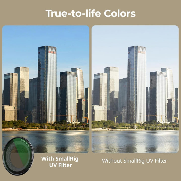SmallRig Magnetic UV Filter for FUJIFILM X Half Camera, Optical Glass Lens, Lightweight Aluminum Frame, 99% Light Transmittance, Waterproof & Anti-Scratch Multi-Coating, Cleaning Cloth (Black) - 5214