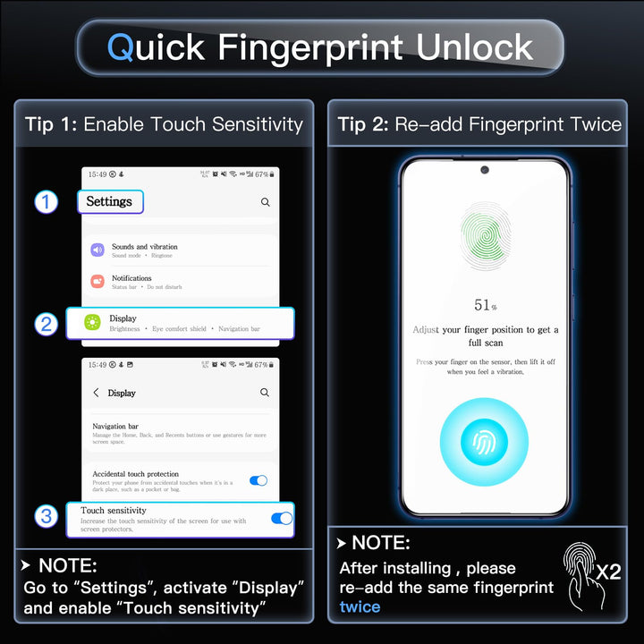 Samsung Galaxy S26 Ultra Screen Protector Glass Film, Antireflective 2-Pack