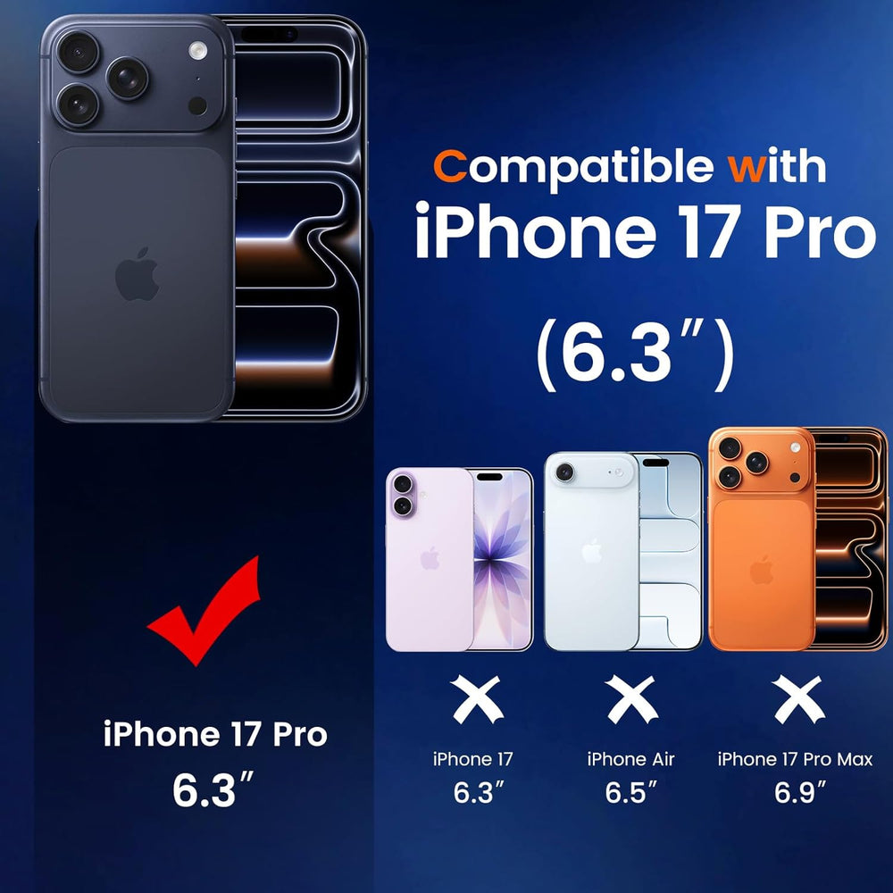TQLGY Matte Screen Protector for iPhone 17 Pro 6.3-Inch, Anti-Glare & Anti-Fingerprint Tempered Glass with Easy Installation Tool, Anti-Scratch, Case-Friendly, Smooth as Silk, 2-Pack