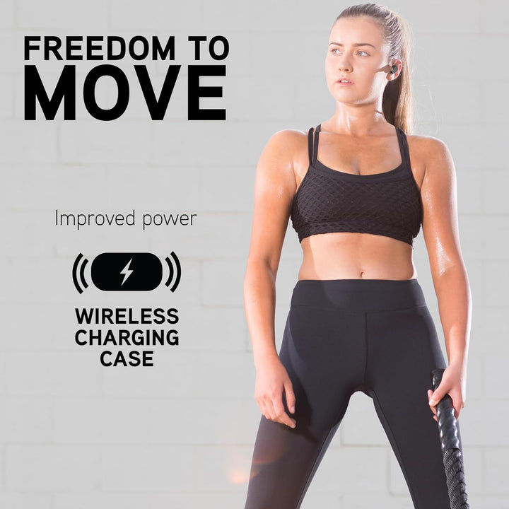 BlueAnt Pump Air X2 True Wireless in Ear Buds, IP67 Waterproof, 77 Hours Battery Life, Charging case, Deep bass, Noise Cancelling, 7 Comfortseal Tips, 6mm Drivers, Lightweight 4g per Bud, Easy Set up