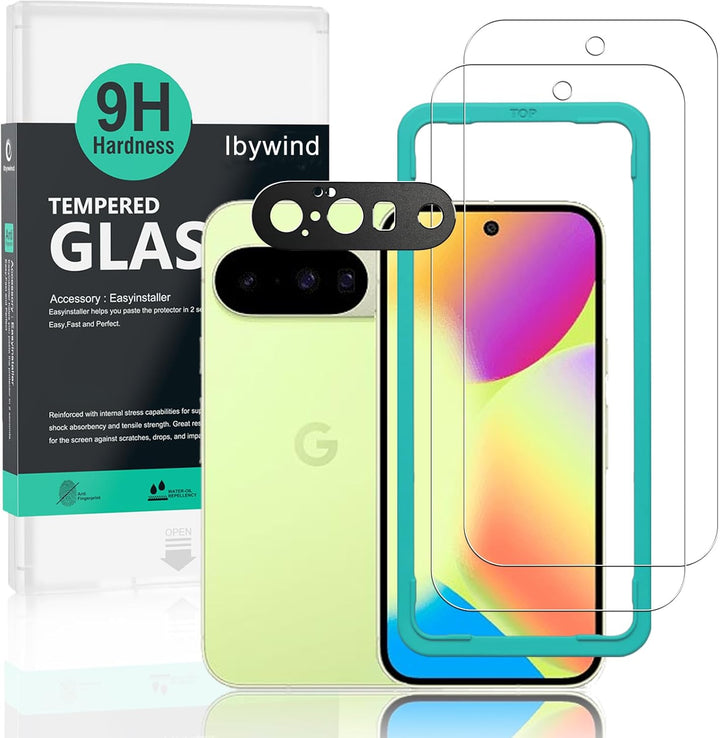 The MobileTechnica Google Pixel 10 5G 6.3" Screen Protector kit includes 2 tempered glass protectors, 1 camera lens protector, and features anti-scratch and bubble-free installation.