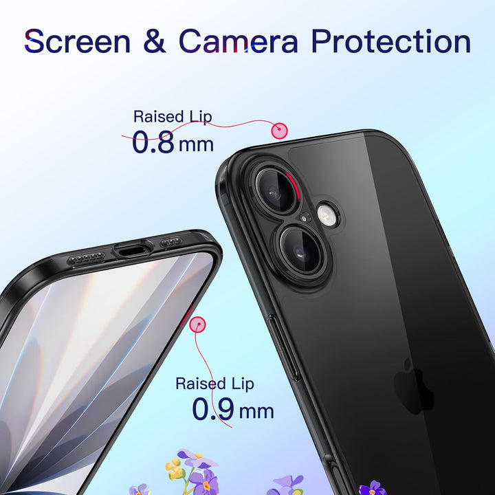iPhone 17 Case 6.3-Inch Slim and thin with Camera Lens Full Protection, Ultra-Thin Lightweight Clear Minimalist Protective Phone Cover (Black)