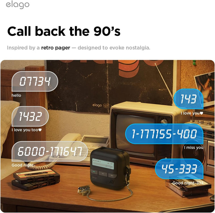 Samsung Galaxy Buds 4 Pro & Galaxy Buds 4 Cover, Landyard Included, Full Protection Pager Case (Black)