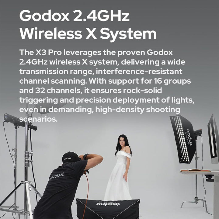 GODOX X3 PRO F X3PRO F 2.4G TTL Wireless Flash Trigger for Fuji Fujifilm Cameras,3.87V/2930mAh,2.4" LCD Touch Screen,Shutter Control,Bluetooth&APP Control,2.4GHz Wireless X System,X3-F Upgrade Version