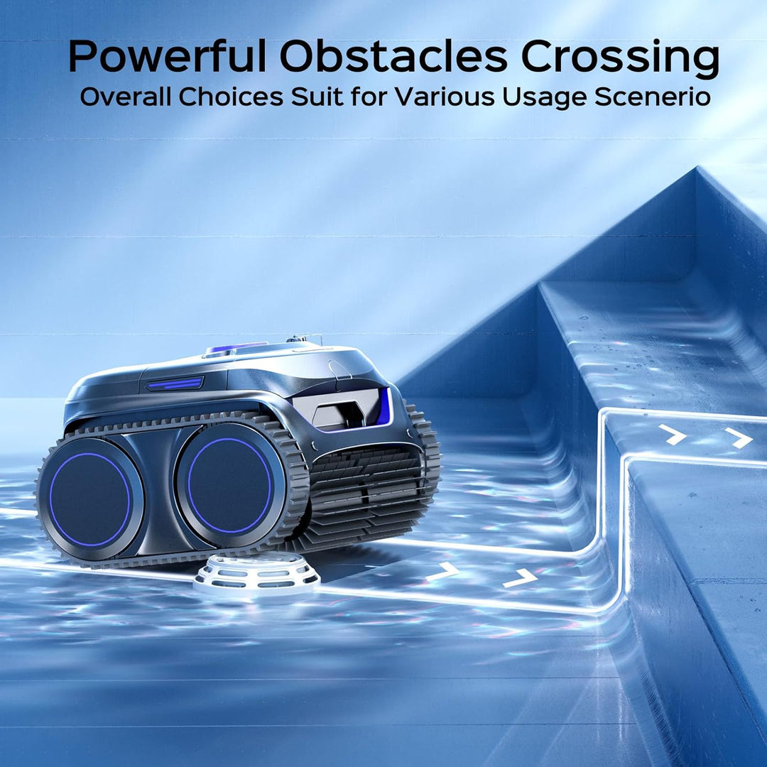 Winny C2 Cordless Robotic Pool Cleaner, 7 Mode Pool Vacuum Robot for Inground Pools up to 200 m2, Wall & Waterline Cleaning wtih Ultra-fine Filtration, Powerful Suction