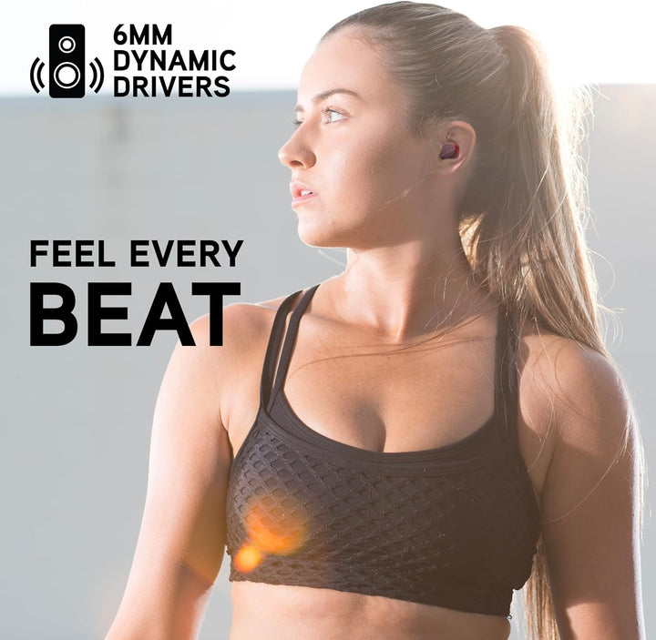 BlueAnt Pump Air X2 True Wireless in Ear Buds, IP67 Waterproof, 77 Hours Battery Life, Charging case, Deep bass, Noise Cancelling, 7 Comfortseal Tips, 6mm Drivers, Lightweight 4g per Bud, Easy Set up