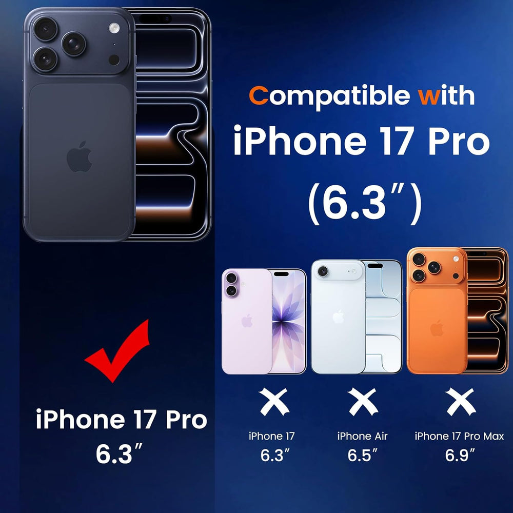 TQLGY Privacy Screen Protector for iPhone 17 Pro 6.3-Inch, Anti-Spy Private Tempered Glass with Easy Installation Tool, Anti-Scratch, Case Friendly, 2-Pack