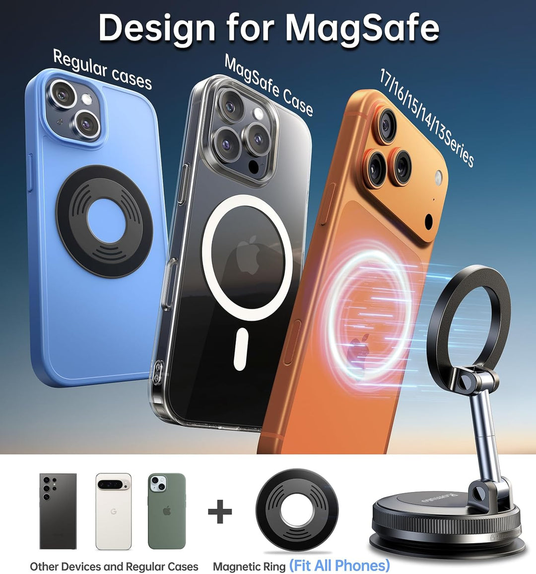 Samsung S26 Case Glitter, Magnetic Case Compatible with MagSafe - Clear