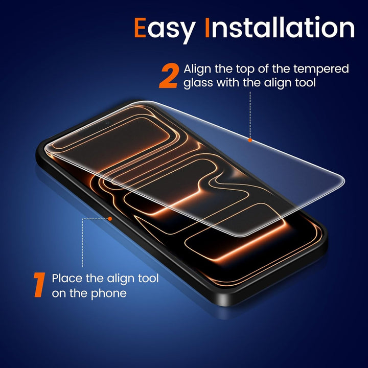TQLGY Matte Screen Protector for iPhone 17 Pro Max 6.9-Inch, Anti-Glare & Anti-Fingerprint Tempered Glass with Easy Installation Tool, Anti-Scratch, Case-Friendly, Smooth as Silk, 2-Pack
