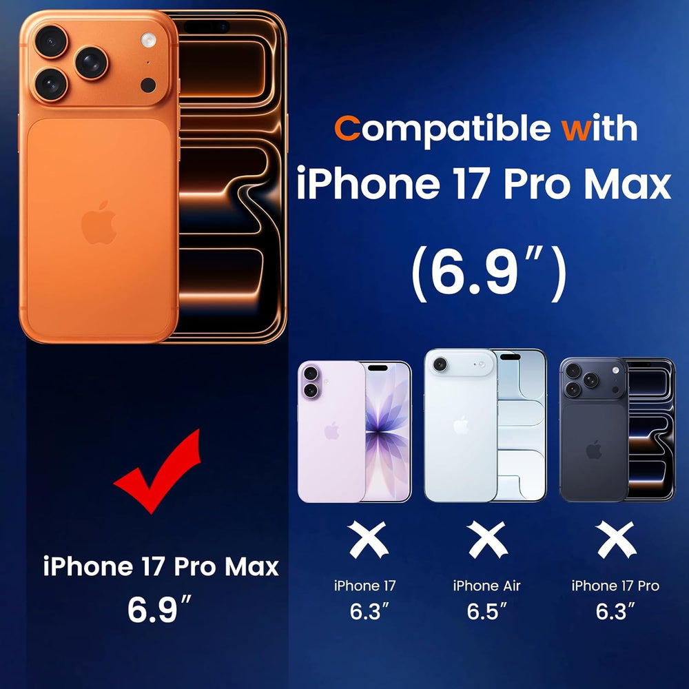 TQLGY Privacy Screen Protector for iPhone 17 Pro Max 6.9-Inch, Anti-Spy Private Tempered Glass with Easy Installation Tool, Anti-Scratch, Case Friendly, 2-Pack