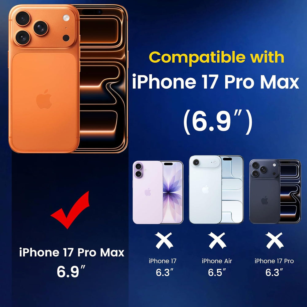 TQLGY 3 Pack Camera Lens Protector for iPhone 17 Pro Max 6.9", 9H Tempered Glass, HD Clear, Anti-Scratch, Strong Adhesion, Case Friendly, Easy Installation