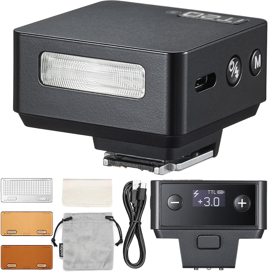 Godox iT20-C Flash for Canon, Mini TTL Speedlite with Intuitive Screen, 1.5s Recycle, 700 Full Power Mini TTL Speedlite with USB-C Charge Built-in Battery Portable Pocket Flashes
