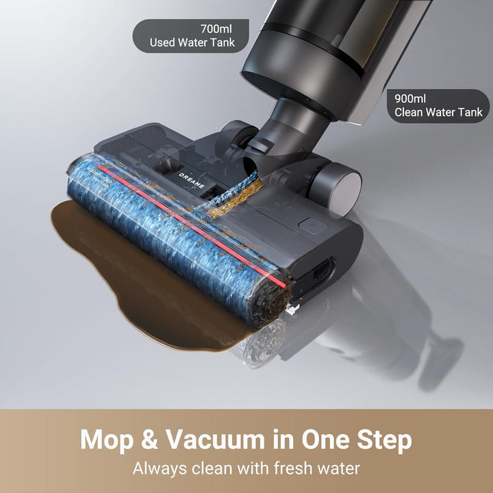 dreame G10 Pro Wet Dry Vacuum Cleaner, Cordless Vacuum Mop All in One with Auto Self-Cleaning, Floor Cleaner Machine for Hard Floor, 35 Mins Runtime, Edge Cleaning, Self-Propelled Vacuum Mop Combo