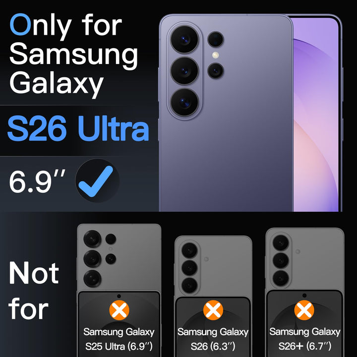 Samsung Galaxy S26 Ultra Screen Protector Flexible TPU Film, Fingerprint ID Compatible, HD Clear, 3-Pack