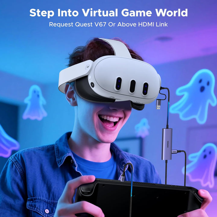 UGREEN 2K@30Hz USB C Video Capture Card with 100W PD 4K@30Hz HDMI Loop-Out, 1080P 60fps USB 3.0 Capture Card for Streaming Low Latency YUY2 VR Compatible with Stream Deck, Quest 3