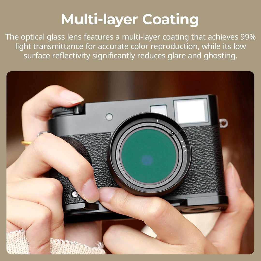 SmallRig Magnetic UV Filter for FUJIFILM X Half Camera, Optical Glass Lens, Lightweight Aluminum Frame, 99% Light Transmittance, Waterproof & Anti-Scratch Multi-Coating, Cleaning Cloth (Black) - 5214