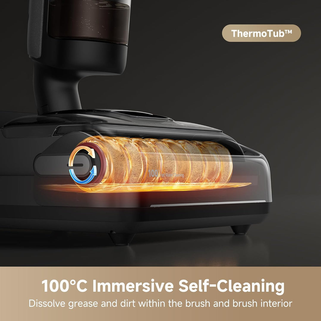 dreame H15 Cordless Wet Dry Vacuum Cleaner 21,000 Pa Suction, AI DescendReach Robotic Arm, Triple Edge,Tangle Cut Hair 180° Lie-Flat Reach, 100℃ Self-Cleanning,90℃ Quiet Drying 5min,Extended Runtime