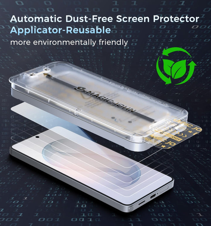 MAGIC JOHN 3rd Gen Upgraded for Samsung Galaxy S26 Ultra Screen Protector, HD Clear, Shatterproof Tempered Film, Auto Dust-Elimination, Bubble Free, Easy Installation, 2 Pack